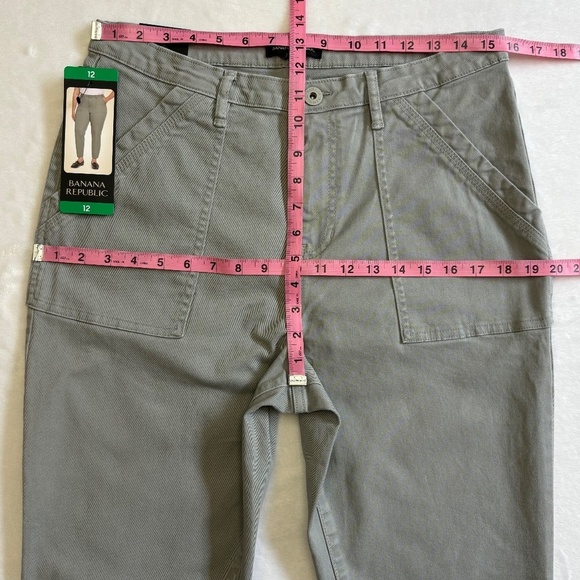 Banana Republic Ladies' High Rise Twill Pants, Light Gray, Size 12, NWT - Picture 11 of 16